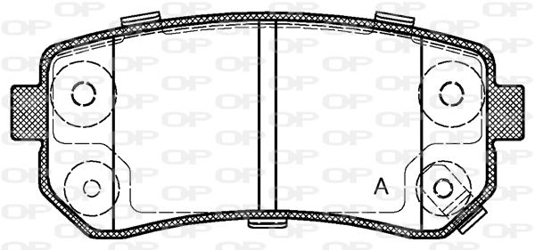 OPEN PARTS Комплект тормозных колодок, дисковый тормоз BPA1209.02